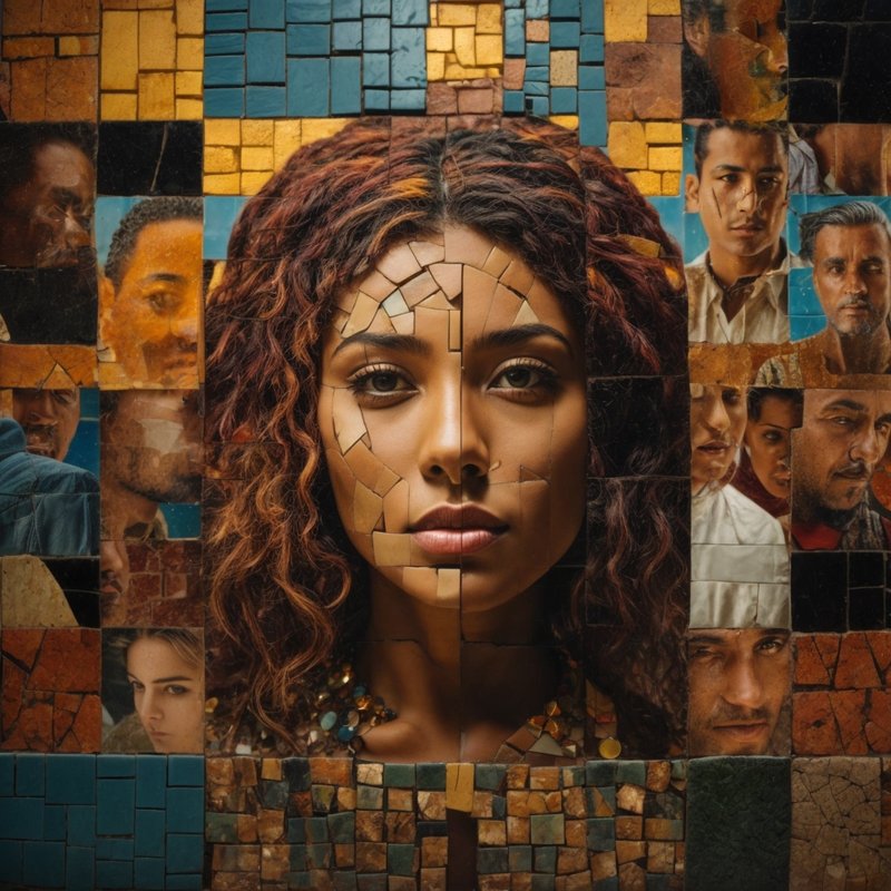 A mosaic, with each tile representing different people with varied backgrounds, all connected by their desire to recover. The image shows that the 12-Step fellowship is like a mosaic, each unique piece contributes to the larger picture of recovery.