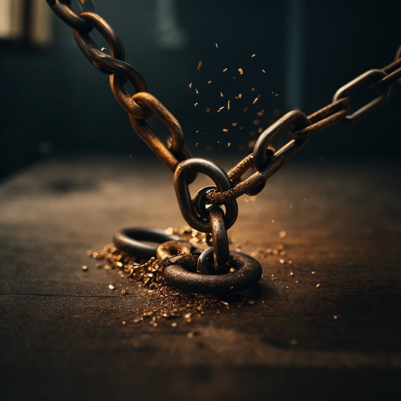 Chains trying to break apart